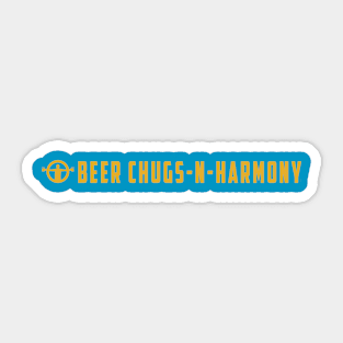 Beer Chugs-n-Harmony Long Logo Sticker